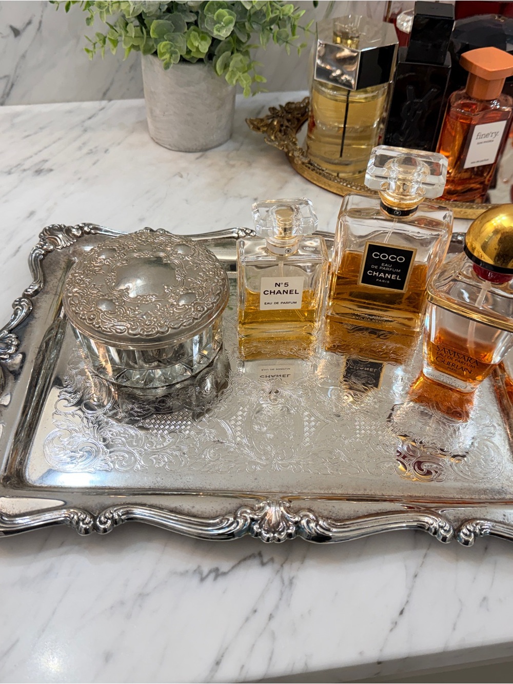 Oneida Silver Ornate Serving Tray